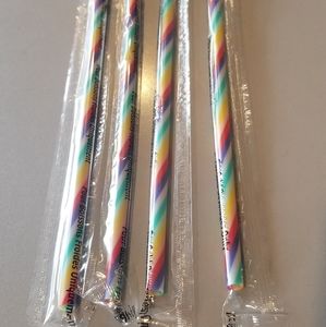 Starbucks pride rainbow straws (4) new